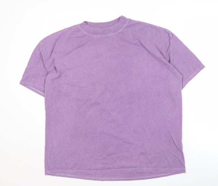 boohooMAN Men's Purple Medium Cosmic Moon T-Shirt