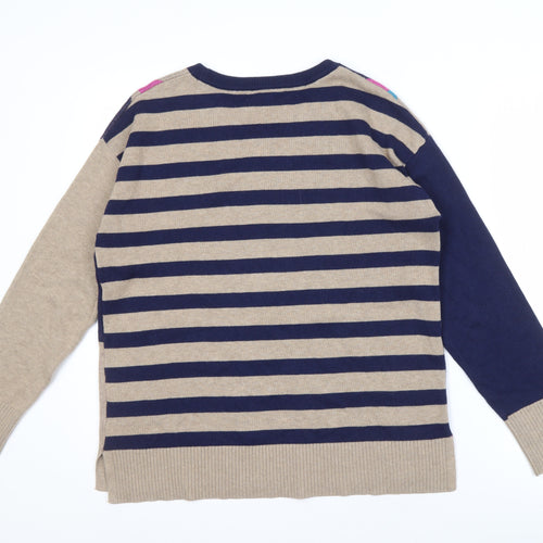 White Stuff Women's Multicoloured Heart Jumper, Size 14