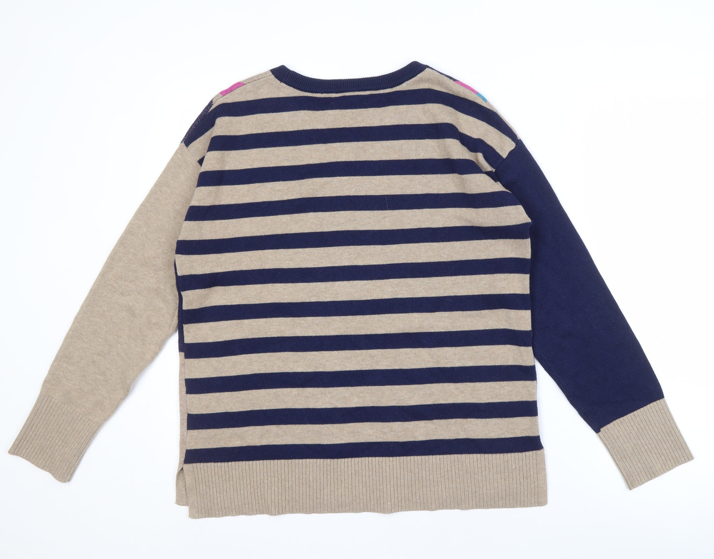 White Stuff Women's Multicoloured Heart Jumper, Size 14