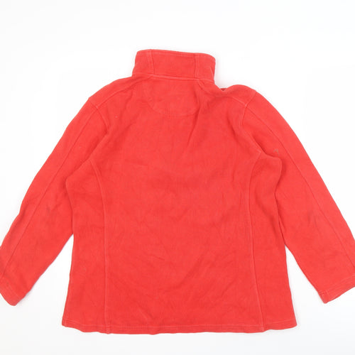 Orvis Men's Red 1/4 Zip Sweatshirt, Size S, Cotton, Embroidered