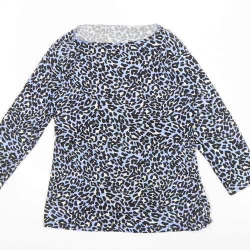 Marks and Spencer Women's Blue Animal Print Top