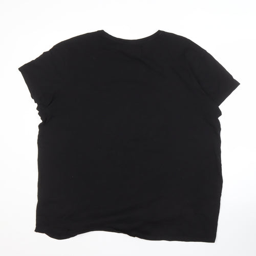 New Look Women's Black Graphic T-Shirt Size 24