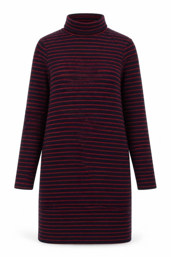 Front view of Brave Soul Women's Multicoloured Striped Shift Dress M