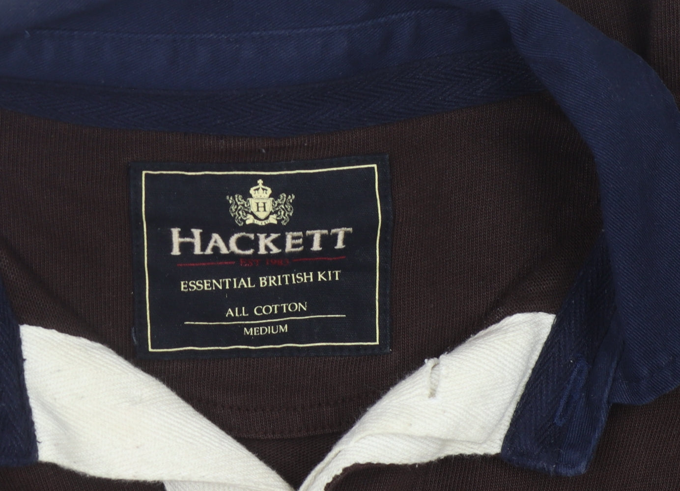Hackett Men's Brown Graphic Polo, Medium, Rugby Style