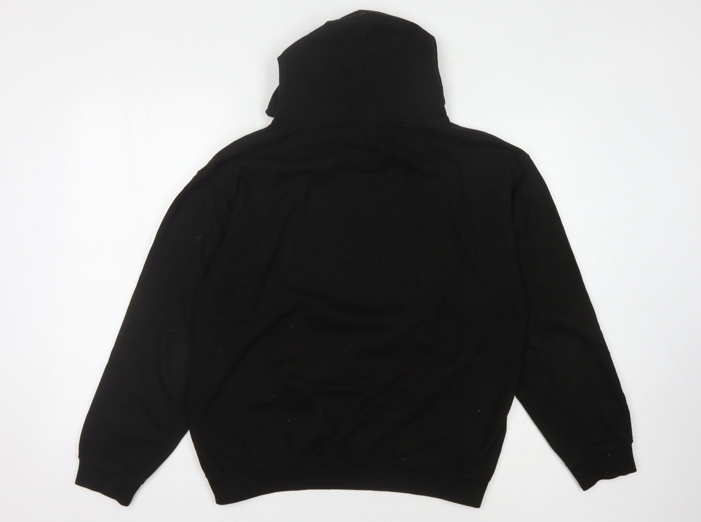 Men's Black Cotton Pullover Hoodie M