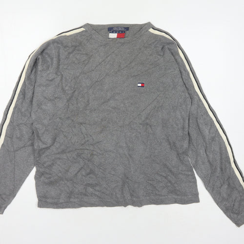 Tommy Hilfiger Men's Grey Jumper M Logo Casual