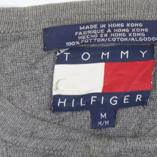 Tommy Hilfiger Men's Grey Jumper M Logo Casual