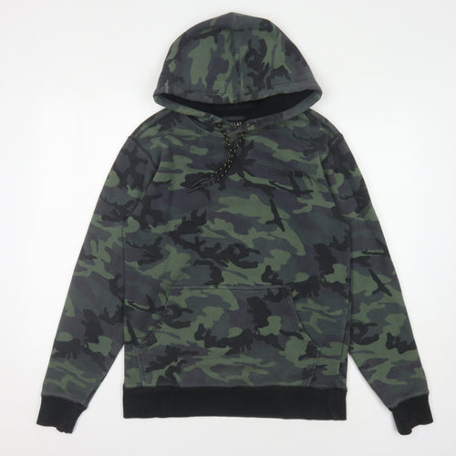 Billabong Men's Green Camouflage Pullover Hoodie S