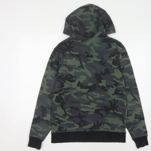 Billabong Men's Green Camouflage Pullover Hoodie S