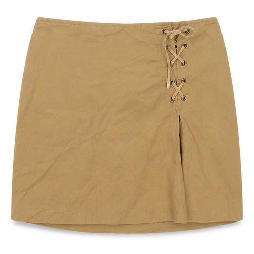 United Colors of Benetton Women's Beige Lace-Up Skirt Size 14