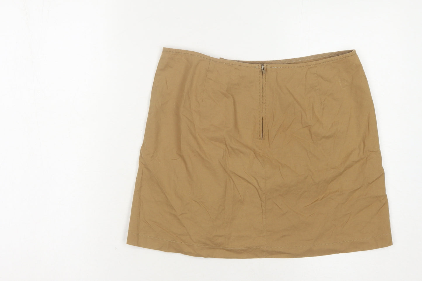 United Colors of Benetton Women's Beige Lace-Up Skirt Size 14