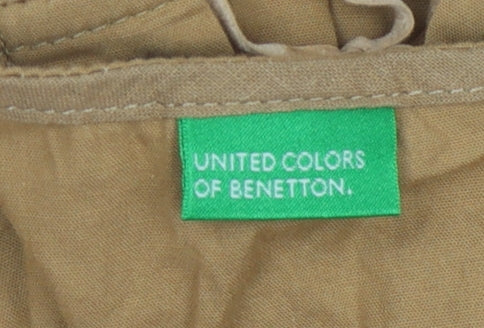 United Colors of Benetton Women's Beige Lace-Up Skirt Size 14