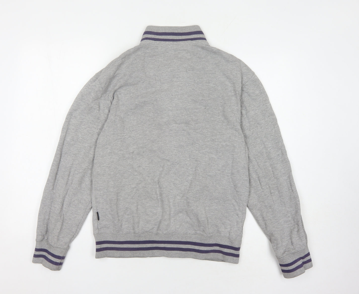 Addict Men's Grey Varsity Jacket, Size S, Casual Style