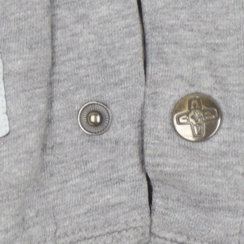 Addict Men's Grey Varsity Jacket, Size S, Casual Style