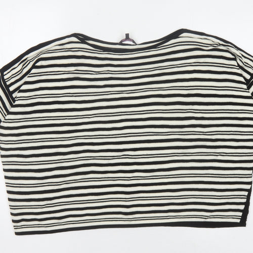 Phase Eight Women's Black Striped Pullover Size 18