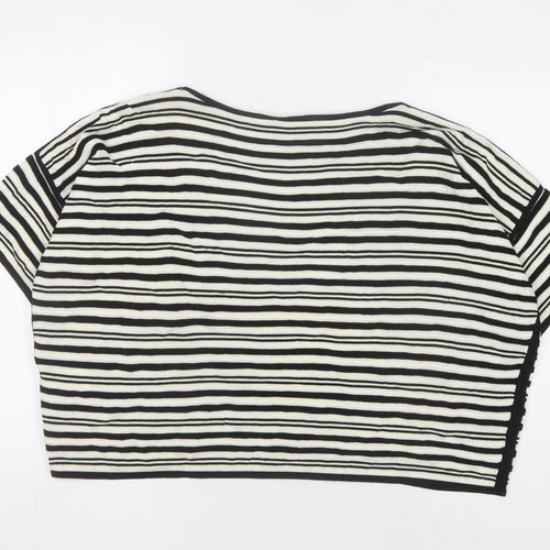 Phase Eight Women's Black Striped Pullover Size 18
