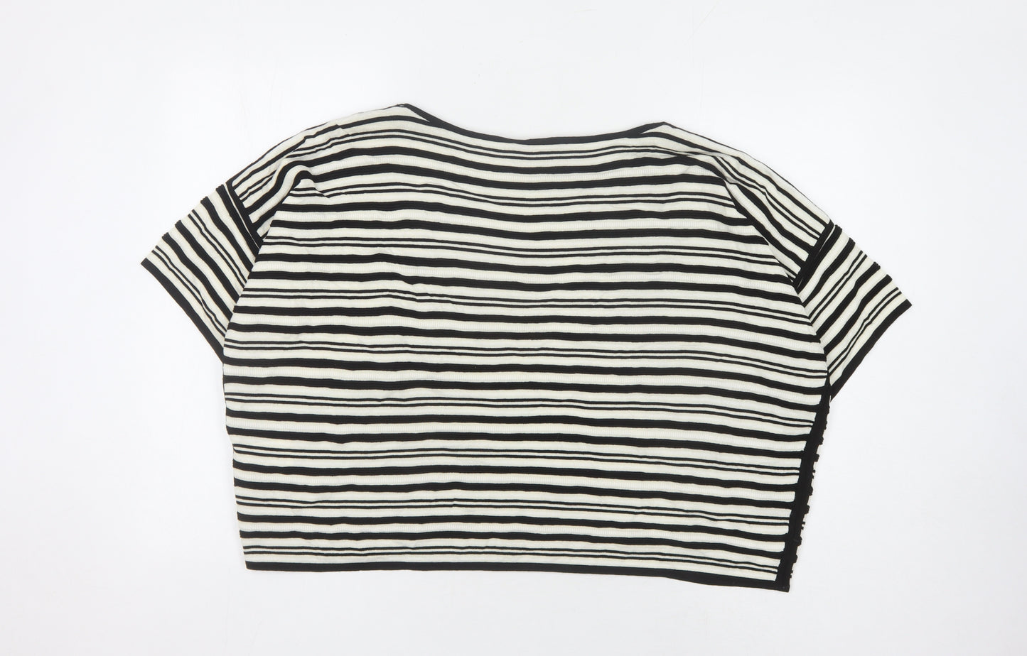 Phase Eight Women's Black Striped Pullover Size 18