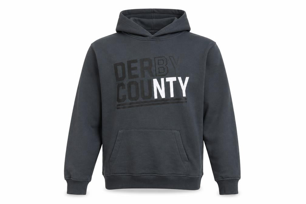 Front view of Majestic Athletic women’s grey pullover hoodie, size UK 28