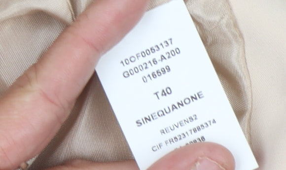 Sinequanone Beige Women's Jacket Size 12 Polyester