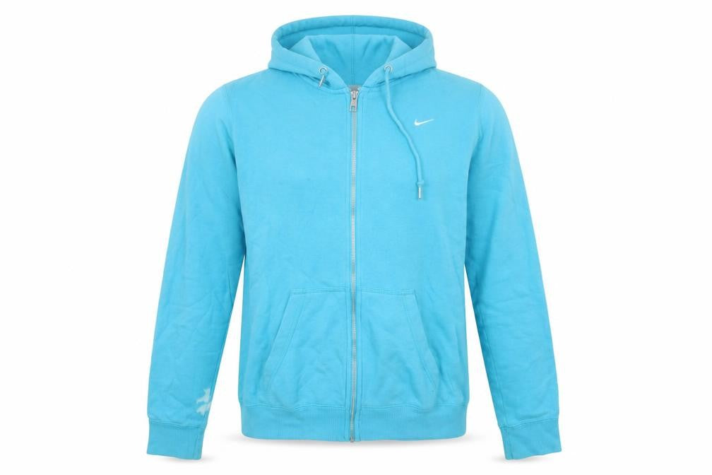 Front view of Nike Women's Blue Full Zip Hoodie L