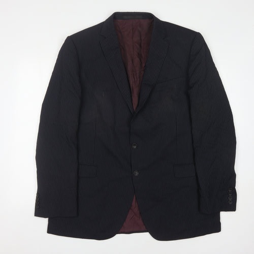 Marks and Spencer Men's Navy Pinstripe Blazer 46 L