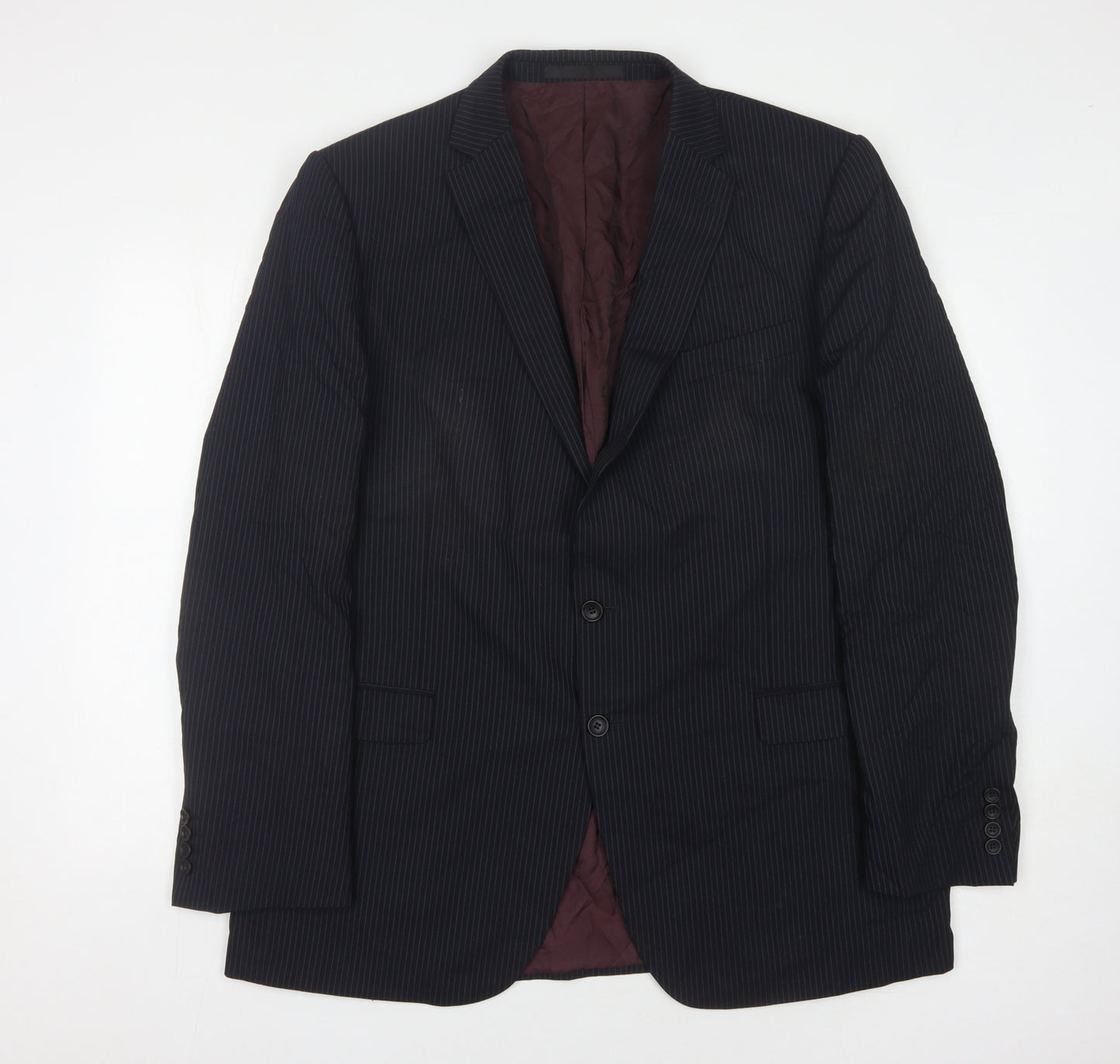Marks and Spencer Men's Navy Pinstripe Blazer 46 L