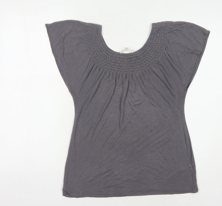 Linea Weekend Women's Grey T-Shirt, Size S, Short Sleeves