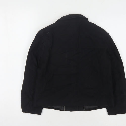 Banana Republic Women's Black Blazer Cotton Wool