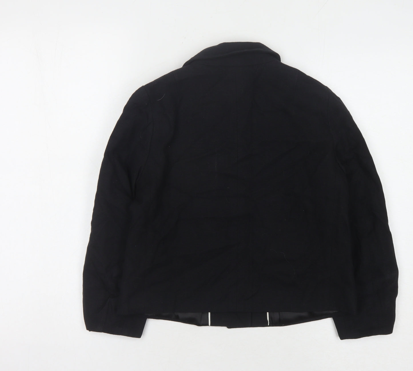 Banana Republic Women's Black Blazer Cotton Wool