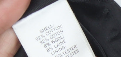 Banana Republic Women's Black Blazer Cotton Wool