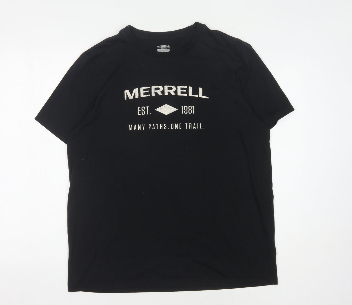 Merrell Men's Black Graphic Logo T-Shirt, Size L, Regular Fit