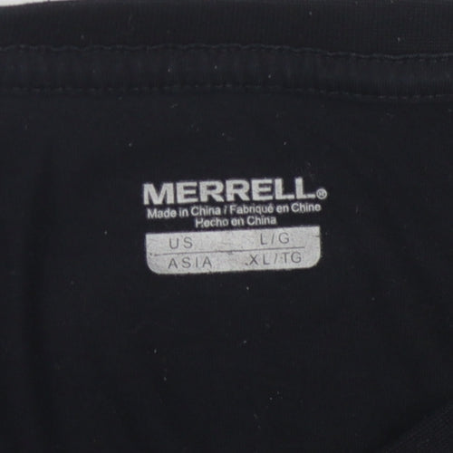 Merrell Men's Black Graphic Logo T-Shirt, Size L, Regular Fit