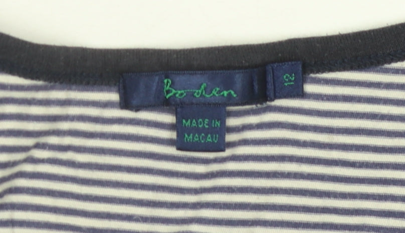 Boden Women's Purple Henley T-Shirt, Size 12, Long Sleeve