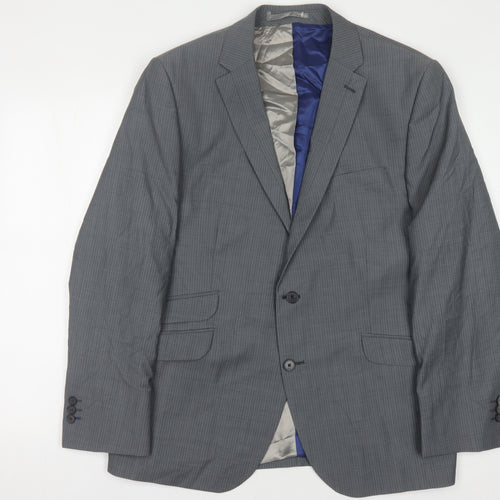 Jeff Banks Men's Grey Regular Blazer - 44 Chest