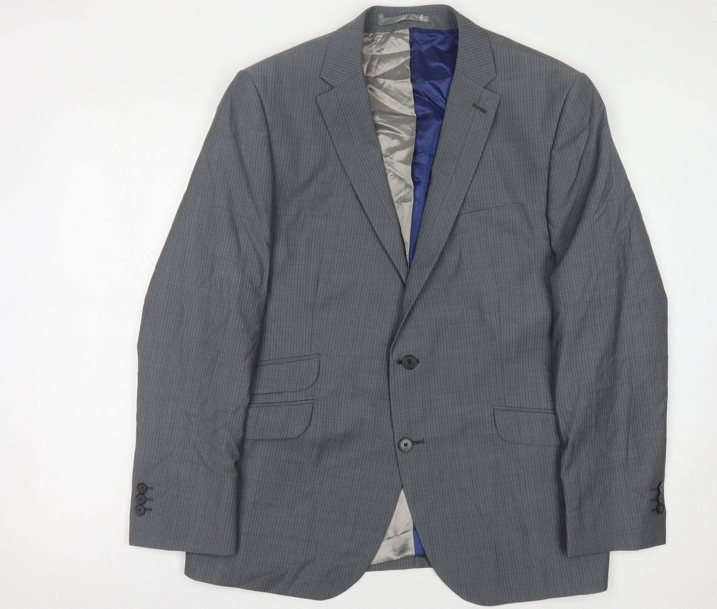 Jeff Banks Men's Grey Regular Blazer - 44 Chest