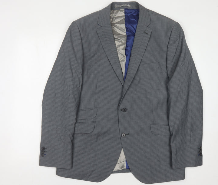 Jeff Banks Men's Grey Regular Blazer - 44 Chest