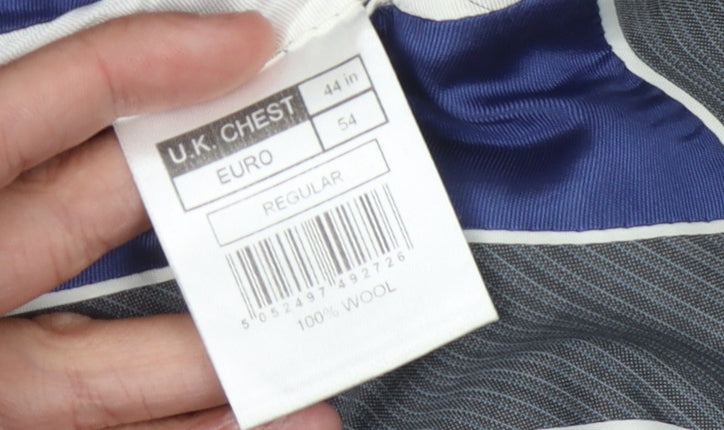 Jeff Banks Men's Grey Regular Blazer - 44 Chest