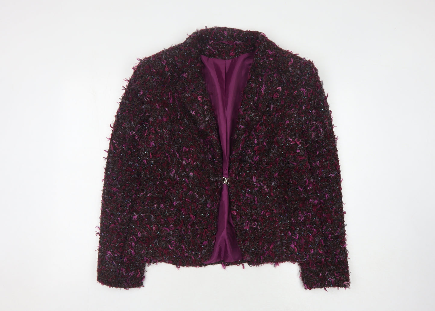 Studio by Slimma Women's Multicoloured Bouclé Blazer, Size 16
