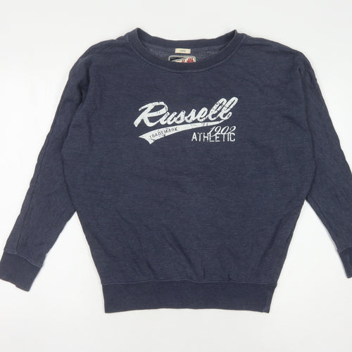 Russell Athletic Unisex Blue L Pullover Sweatshirt