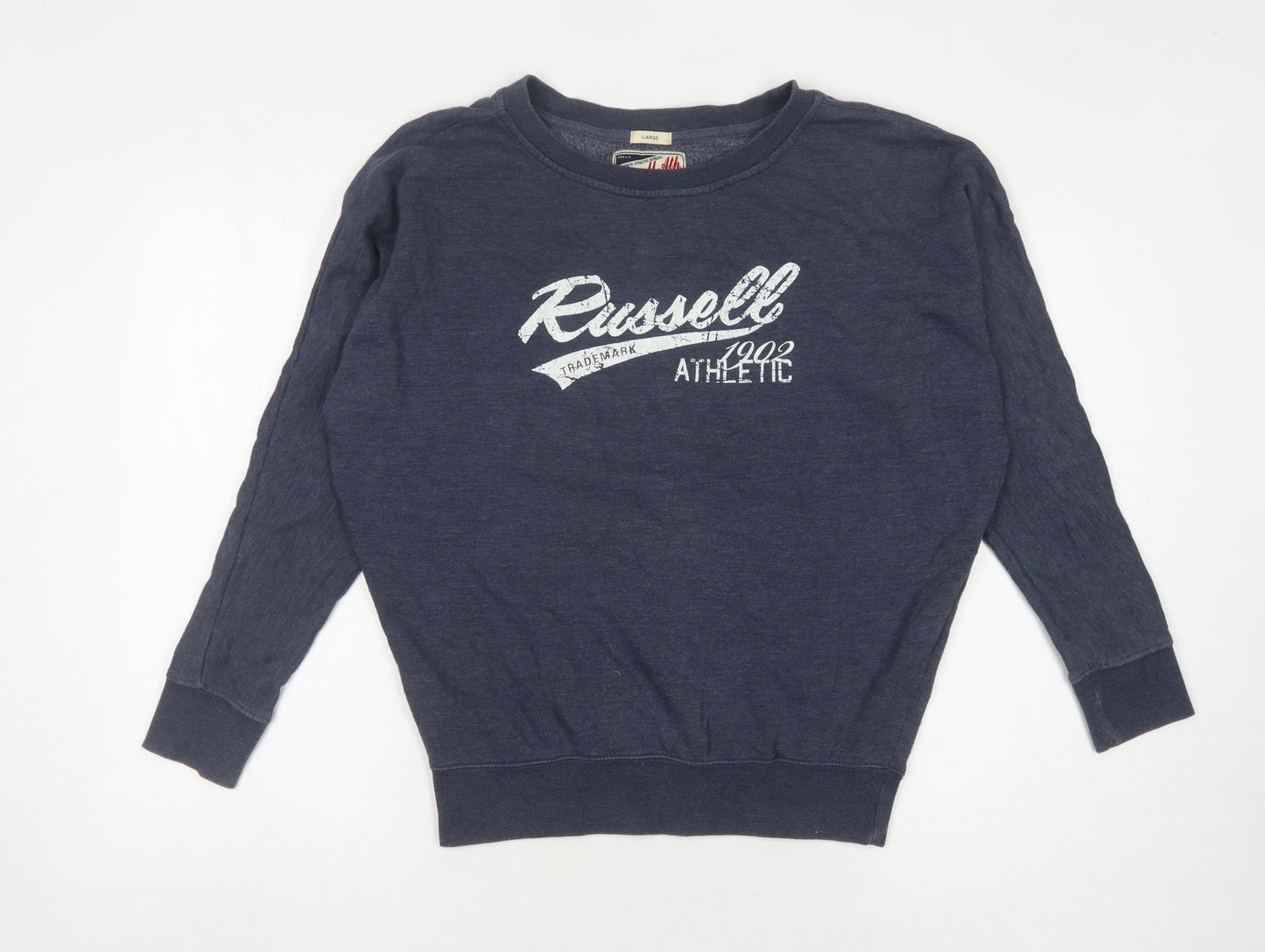 Russell Athletic Unisex Blue L Pullover Sweatshirt