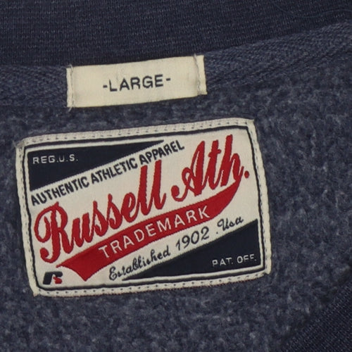 Russell Athletic Unisex Blue L Pullover Sweatshirt