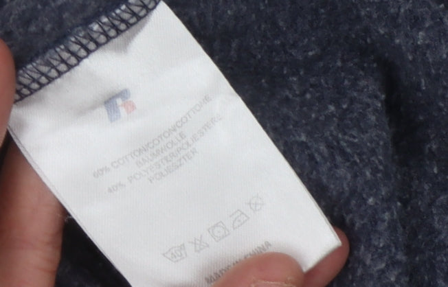 Russell Athletic Unisex Blue L Pullover Sweatshirt