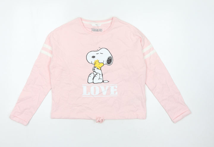 Marks and Spencer Girls' Pink Peanuts Sweatshirt 11-12 Years