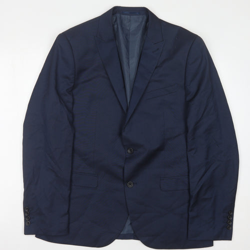 Next Men's Blue Regular Blazer, Size 44R Formal Wear
