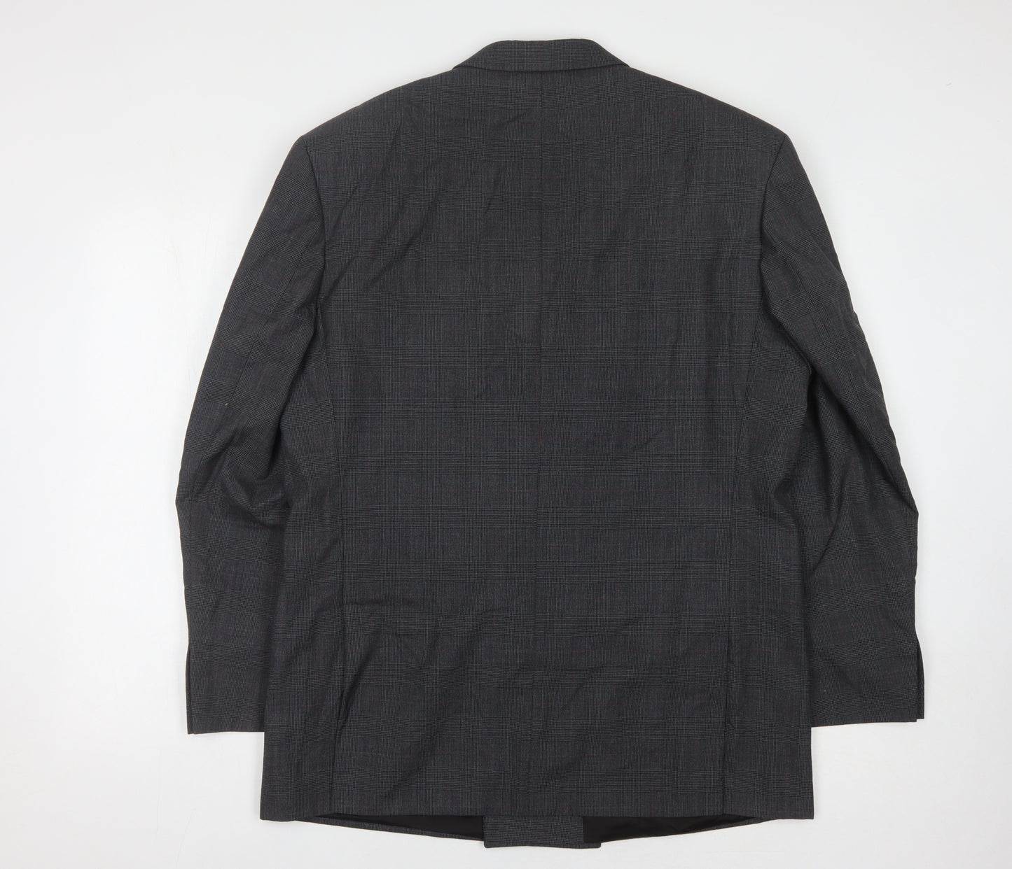 John Foster Men's Grey Double-Breasted Blazer