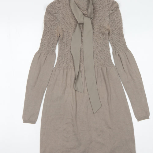 Intimissimi Women's Beige Sheath Knee Length Knit Dress