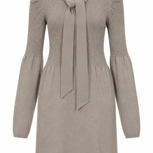 Intimissimi Women's Beige Sheath Knee Length Knit Dress