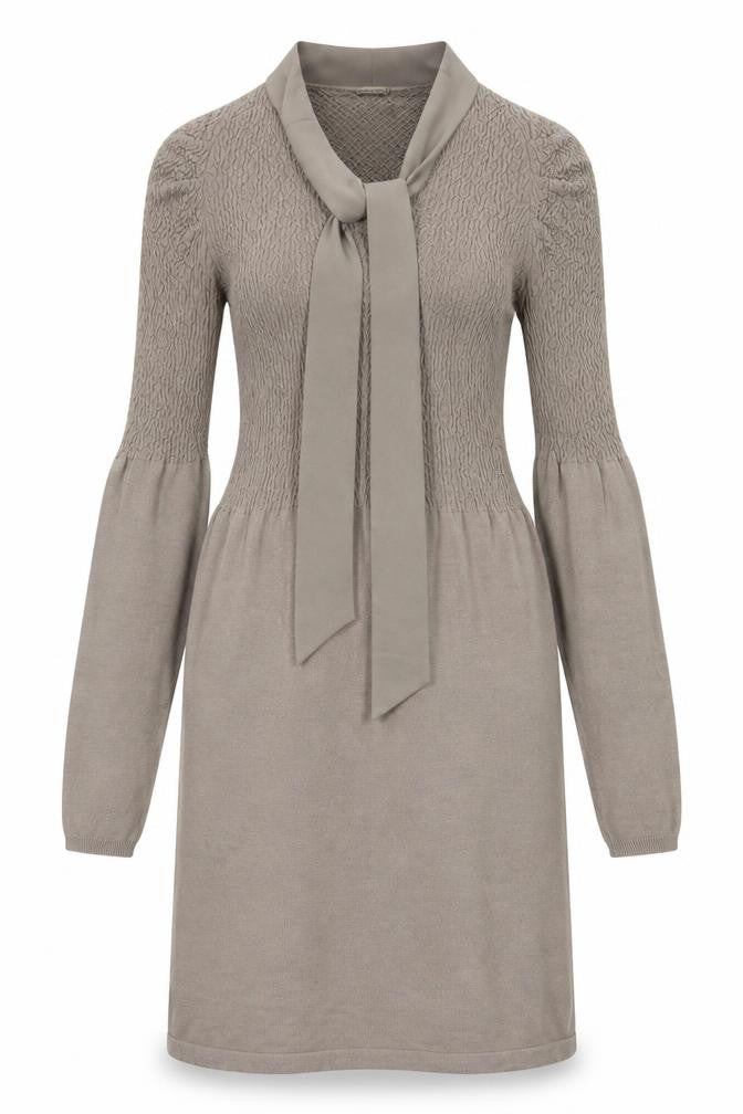 Intimissimi Women's Beige Sheath Knee Length Knit Dress