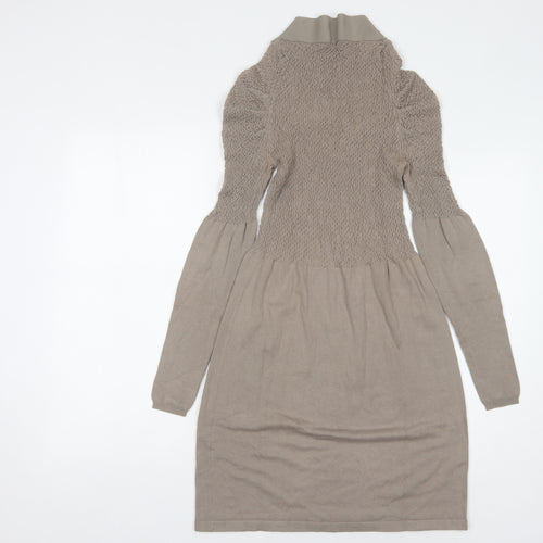 Intimissimi Women's Beige Sheath Knee Length Knit Dress