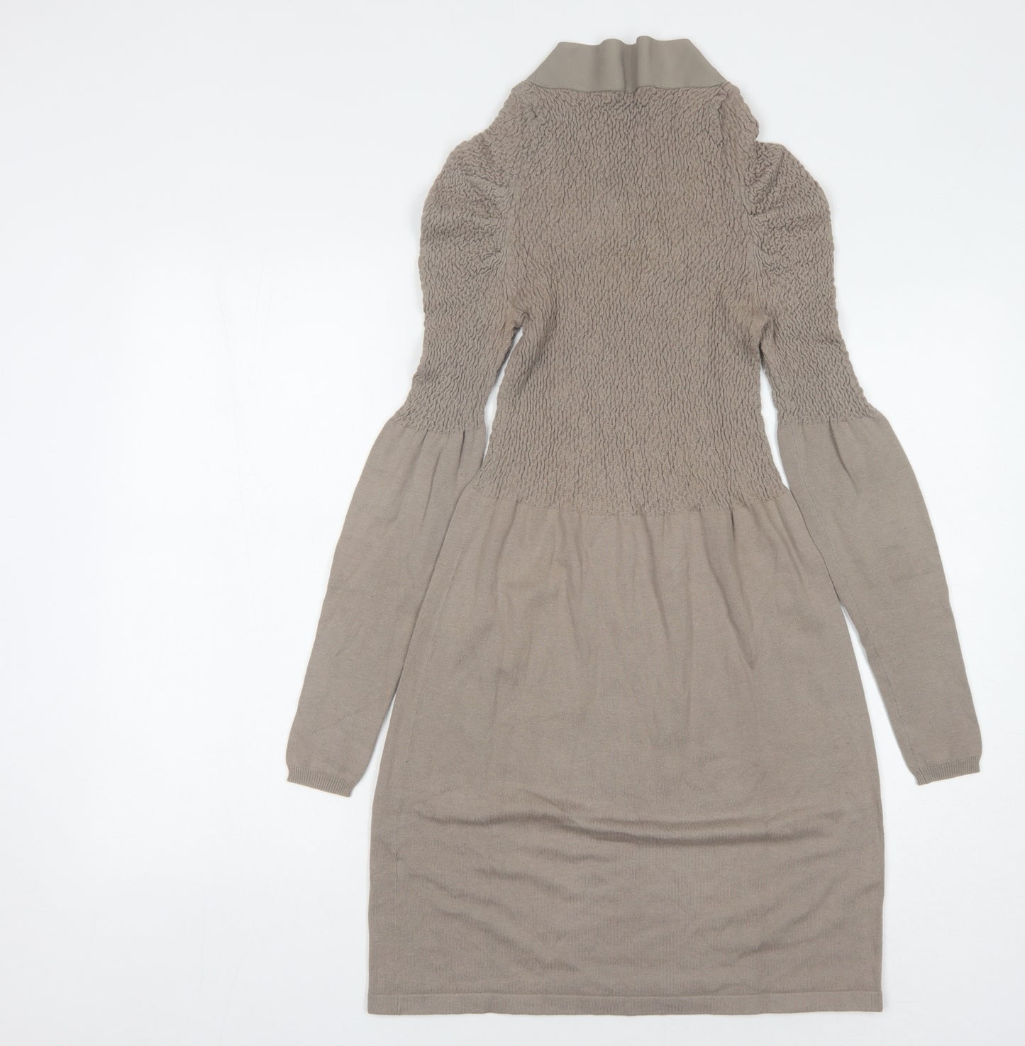 Intimissimi Women's Beige Sheath Knee Length Knit Dress